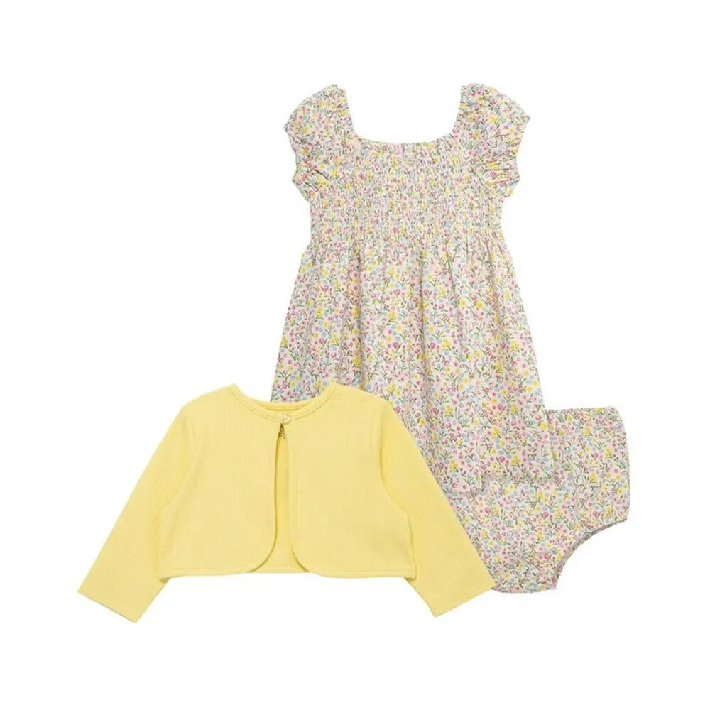 Little Me Garden Knit Dress Set